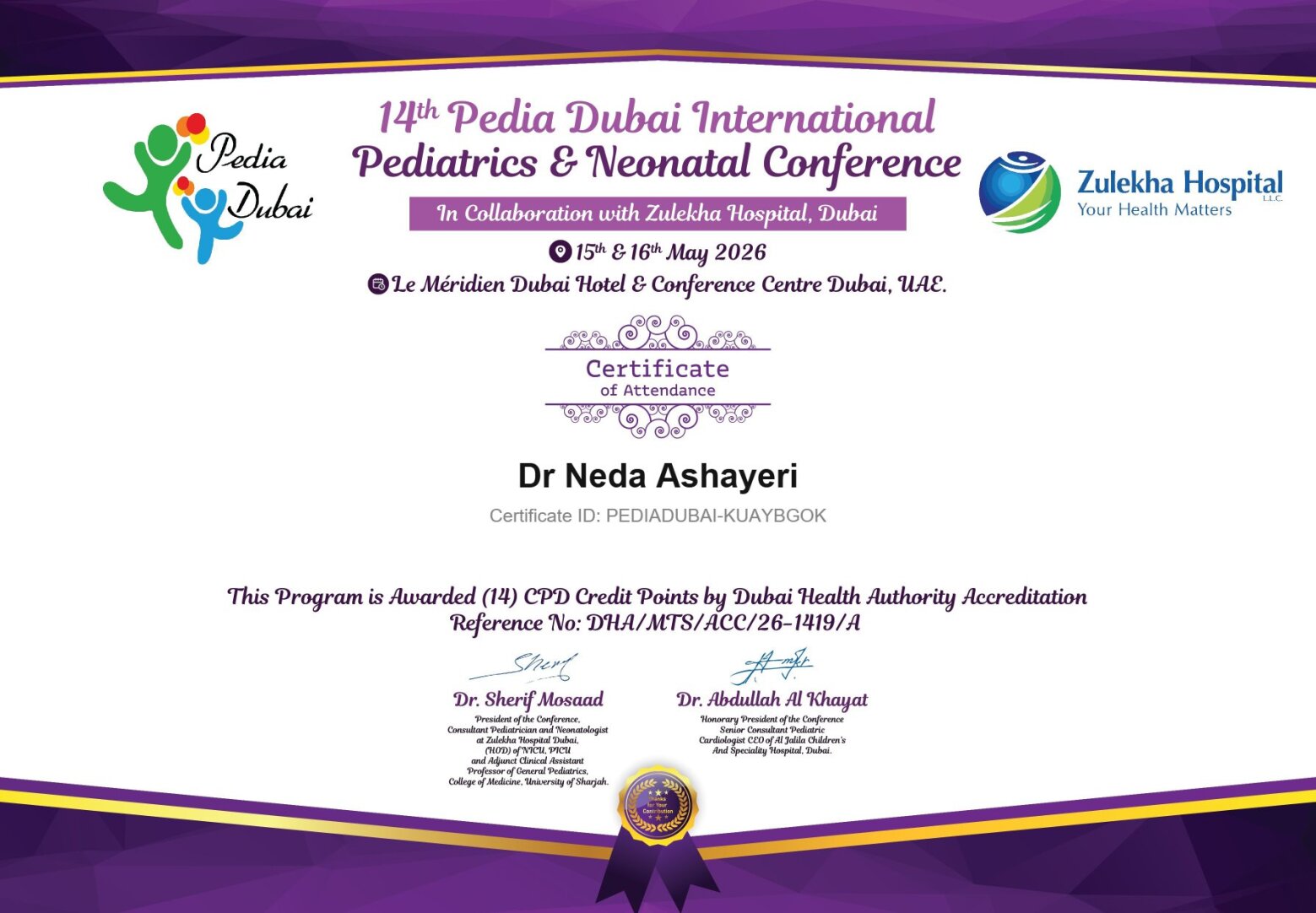 14th Pedia Dubai International Pediatrics & Neonatal Conference